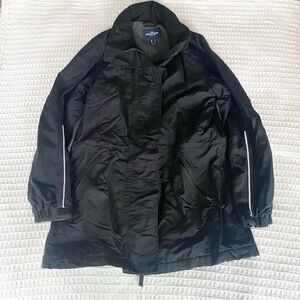Lands' End Black Fleece-Lined Jacket with hood size small